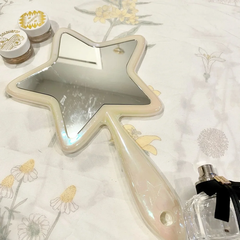 Jeffree Star White Iridescent Hand Mirror